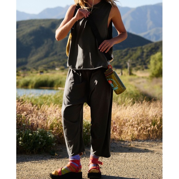 FP Movement by Free People Pants - Free People Movement Relaxed Set Hot Shot NWT medium black